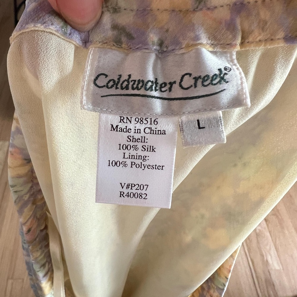 Y2K Silk Floral‎ Midi Skirt Bias Cut Cottagecore soft romantic layering Slip - Picture 6 of 9